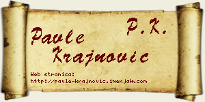 Pavle Krajnović vizit kartica